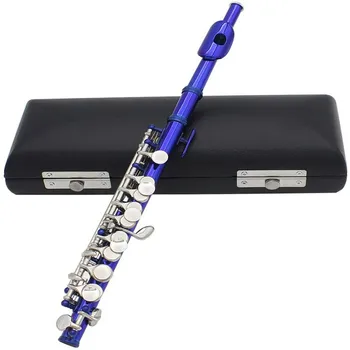 

Piccolo Ottavino Half-size Flute Silver Plated C Key Cupronickel with Cleaning Cloth Screwdriver Padded Box