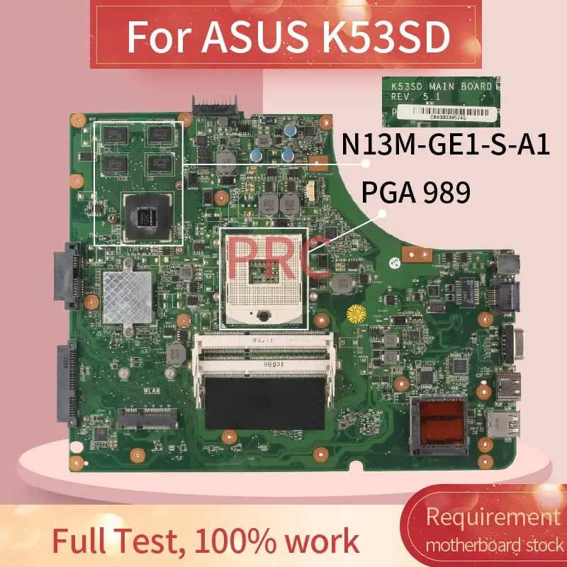 para Asus K53sd K53s A53s X53s Gt610m N13m-ge1-s-a1 Pga 989 Ddr3 Naptop Motherboard Notebook Mainboard K53sd Rev.5.1 - Imagem 2