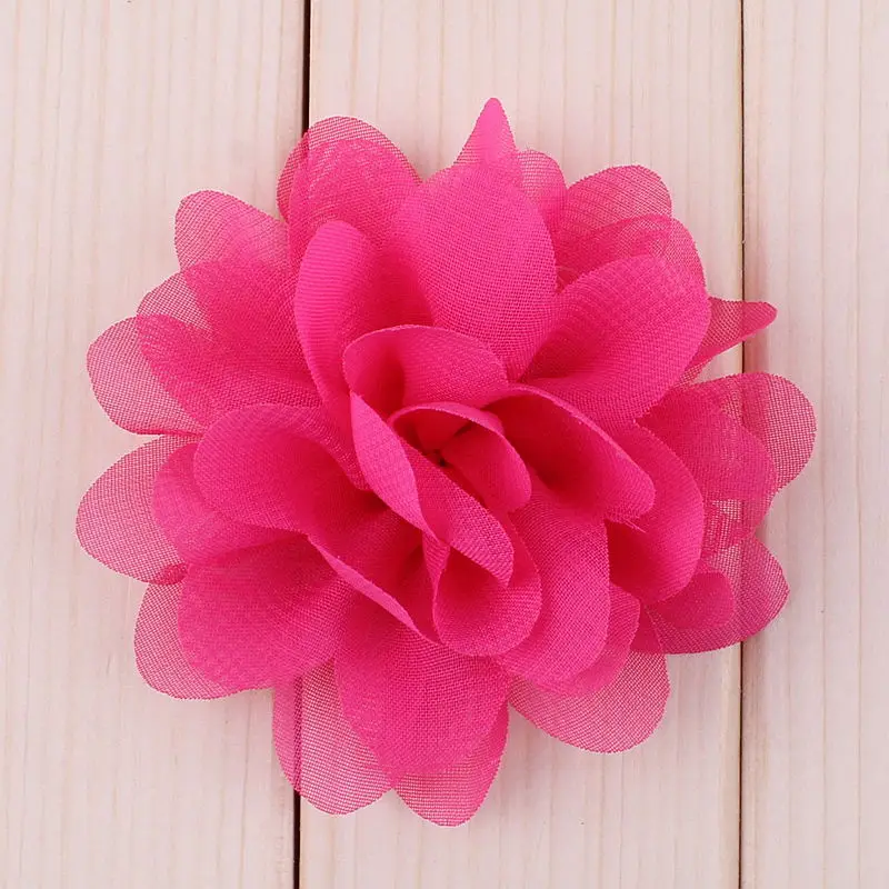 22 шт. 7 см модные Сатиновые шифоновые цветы для DIY аксессуары для волос букет тканевых цветов свадебное украшение повязка на голову