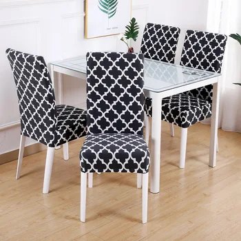 

1/2/4/6 pieces Floral Print Chair Cover Dining Elastic Chair Covers Spandex Stretch Elastic Europe Style Anti Dirty Removable