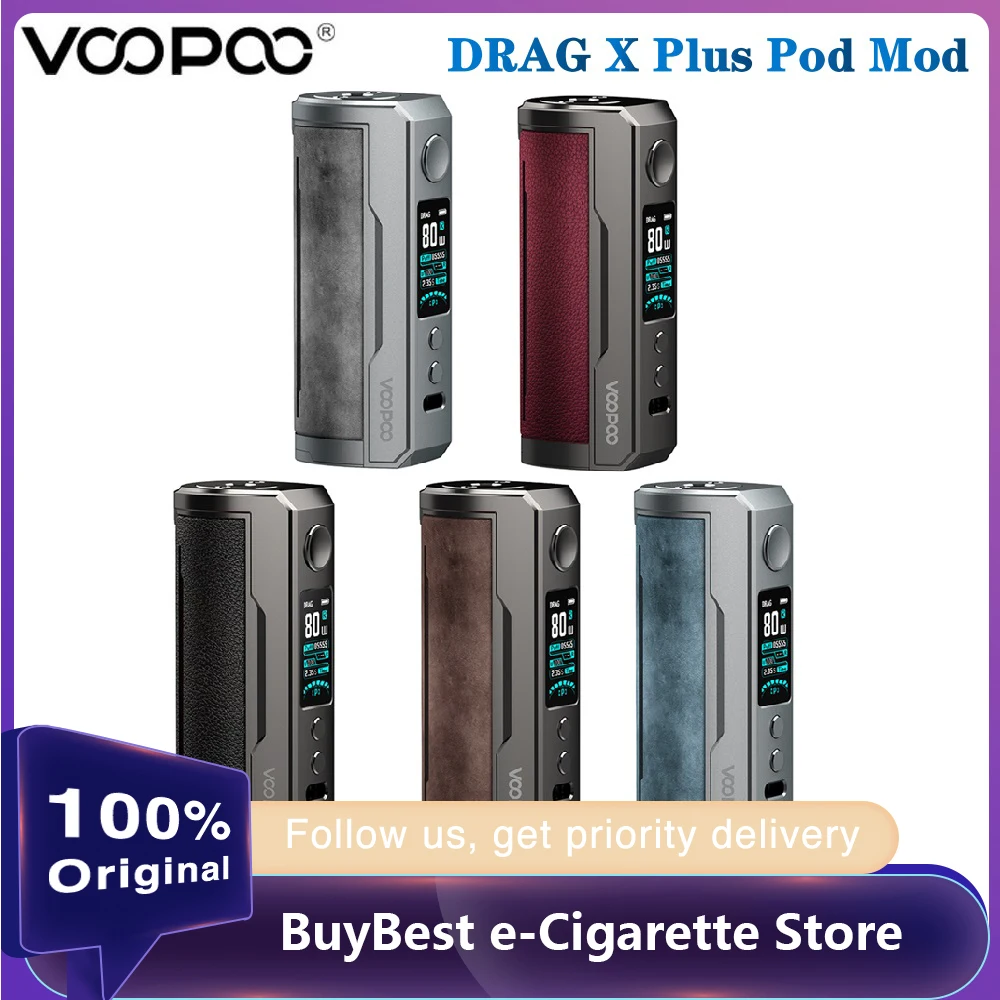 Оригинальный мод VOOPOO DRAG X Plus 100 Вт вейп бокс электронная сигарета подходит для TPP Pnp