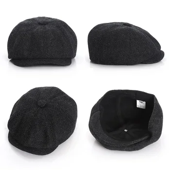 Winter Kids Hat For Girl And Boy Children Beret Caps Octagonal Clothes For Newborn Photography Props Child Hat Korean-style 2