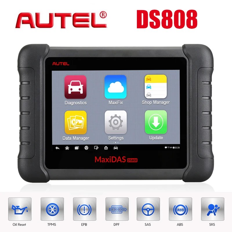 Autel Maxidas DS808 автомобильный диагностический инструмент сканер с кодом ключей и многоязычной системой такая же функция, как MS906 - Цвет: Autel MaxiDAS DS808