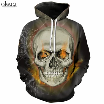 

Flame Skull Head Hoodie Men Women 3D Printed Autumn Tracksuit Clothing Casual Cobweb Hoodies Sportswear Tops T368