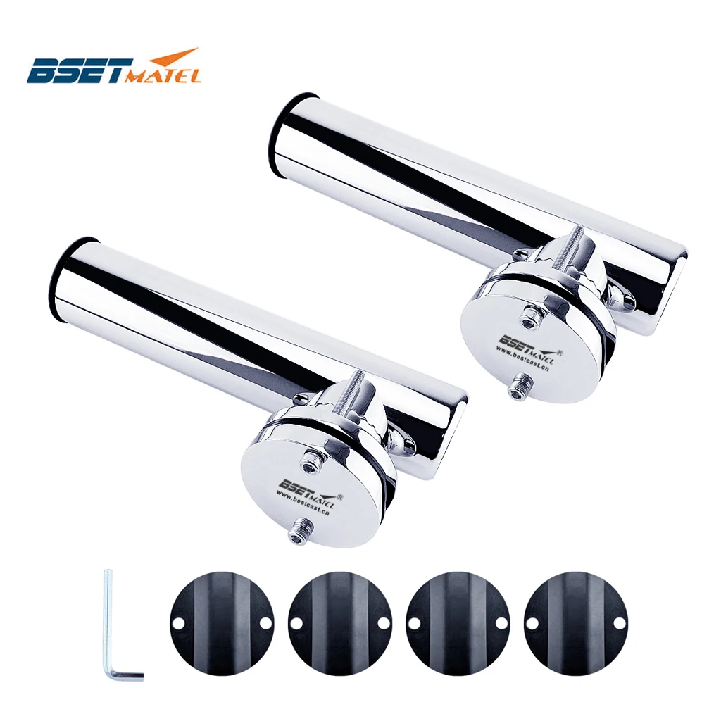 2X Stainless Steel 316 Fishing Rod Rack Holder Rail Mount Rest Pole Bracket  Support for 1 to 2 inch Rail Marine Boat Accessories - AliExpress