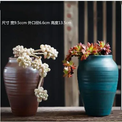 style7-2PCS Американская Керамика дышащее керамическое украшение цветочный горшок домашняя гостиная фигурки ремесла открытый суккулент растение украшения - Цвет: style7-2PCS
