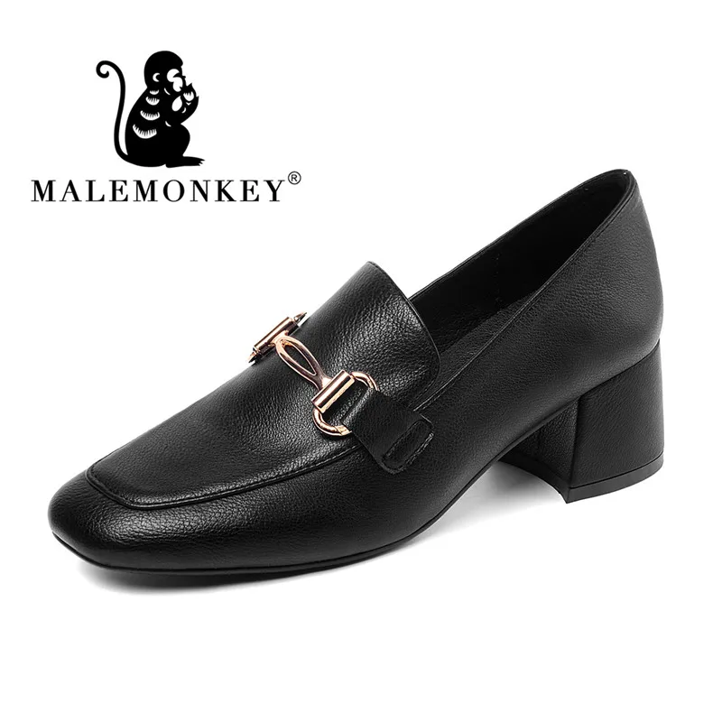 Черный MALEMONKEY/Роскошные брендовые дизайнерские туфли; Новинка года; модная женская обувь; удобные мягкие резиновые Мокасины - Цвет: Черный