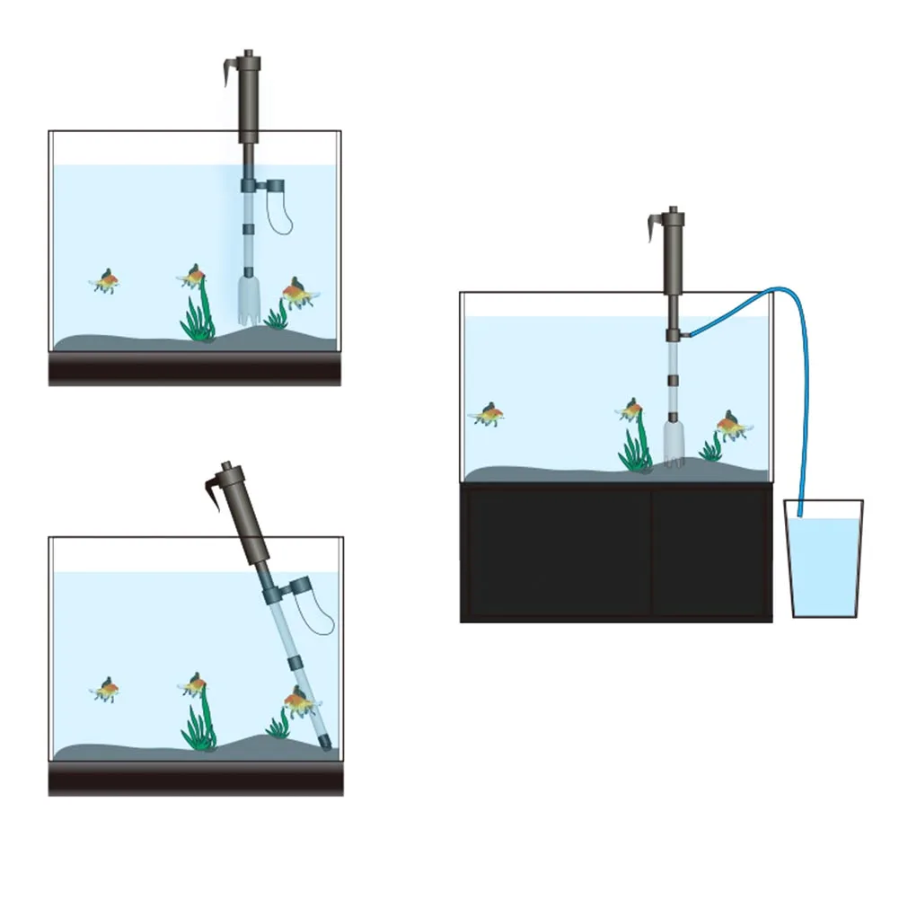 Промыватель песка аквариум щебень Очиститель фильтр для воды Вакуумный Автоматический с шнековый насос сифон аквариум электрический пластиковый Прочный инструмент