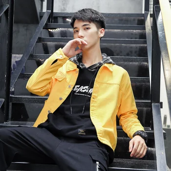 

Men's loose denim jacket denim jacket short jacket men