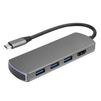 

8-in-1 Multifunctional Docking Station Type-C to HDMI USB HUB with PD Charging Indicator