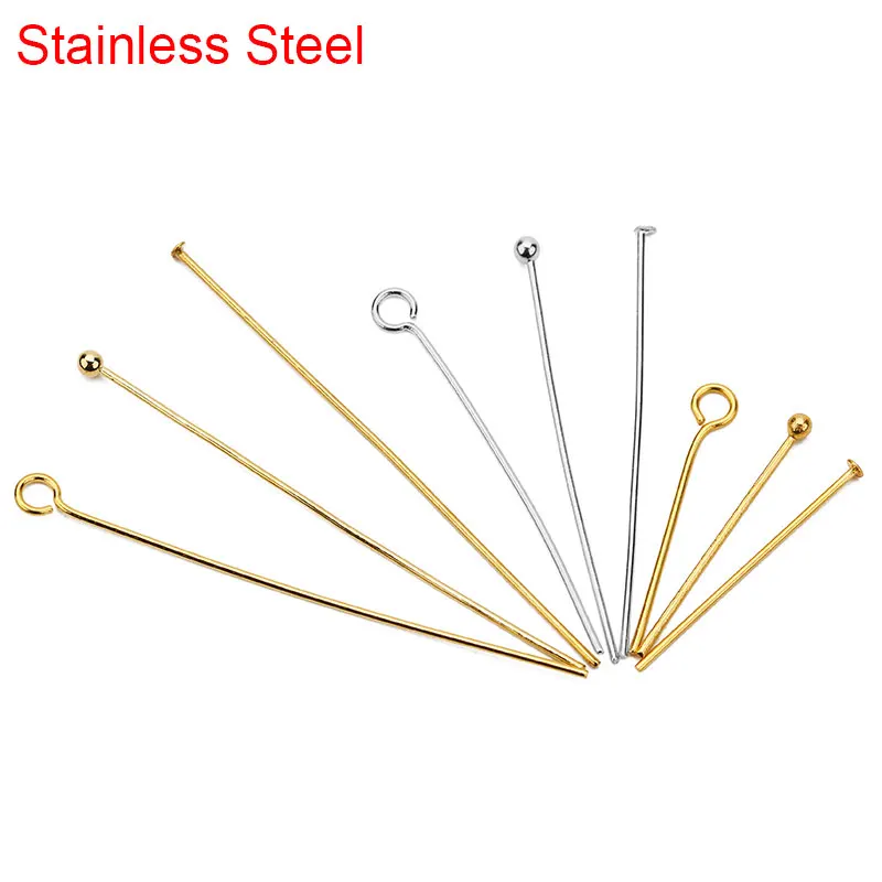 Stainless Steel Eye Head Pins Needles Eye Pins Jewelry Making