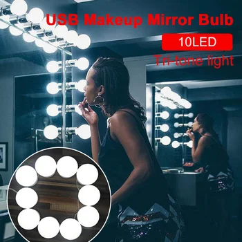 

LED Mirror Lights 10Bulb 3Colors Light Dressing Room Table Set Hollywood Style Glamour Vanity Mirror Lights Mirror Lights Kit