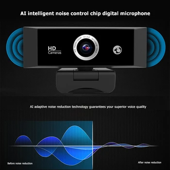 

Universal 2MP 1080P HD USB Webcam Laptop Desktop Web Camera with Microphone for PC Computer Laptop Live Broadcast Online Video