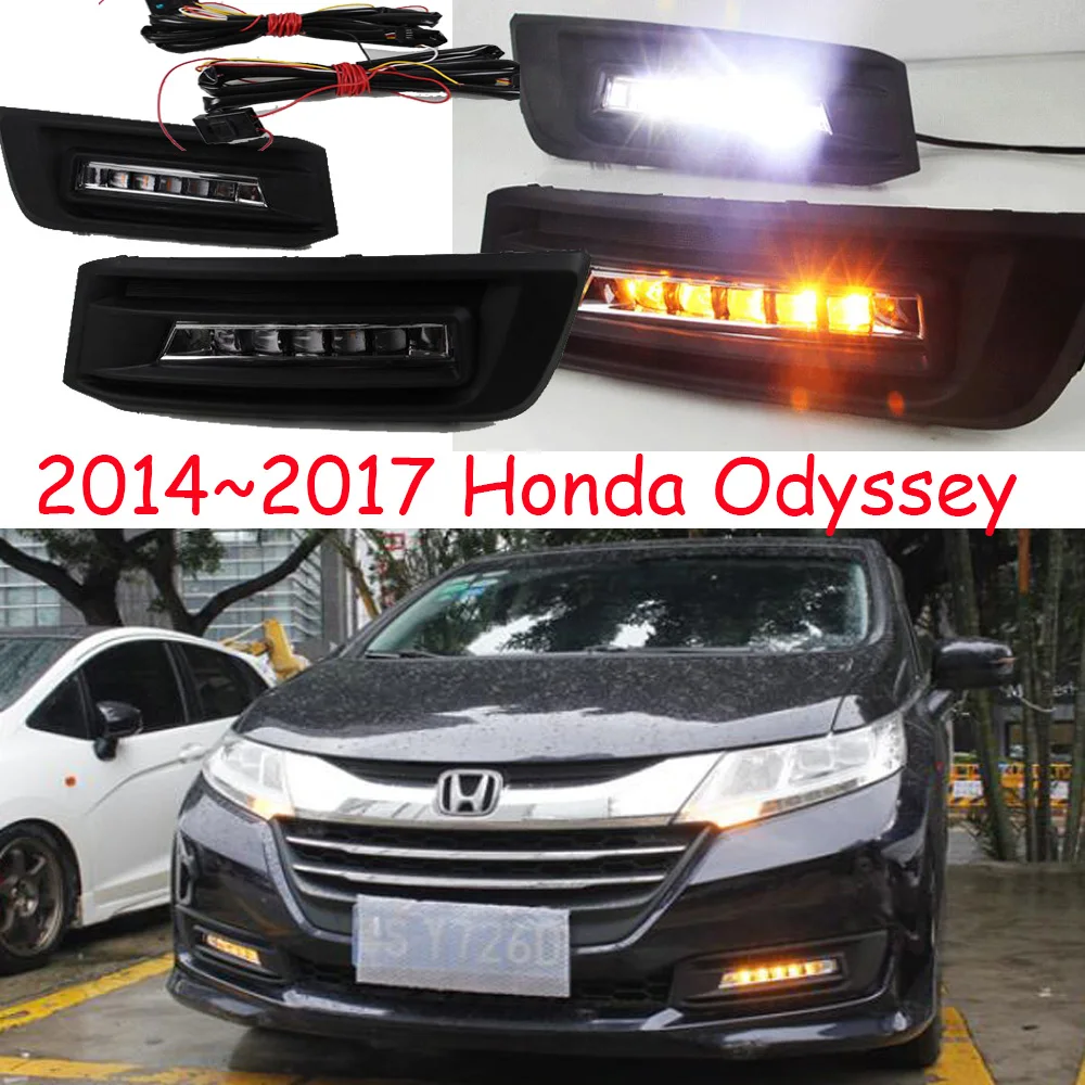Год для Honda Odyssey дневной свет Автомобильные аксессуары светодиодный DRL фары для Odyssey противотуманные фары