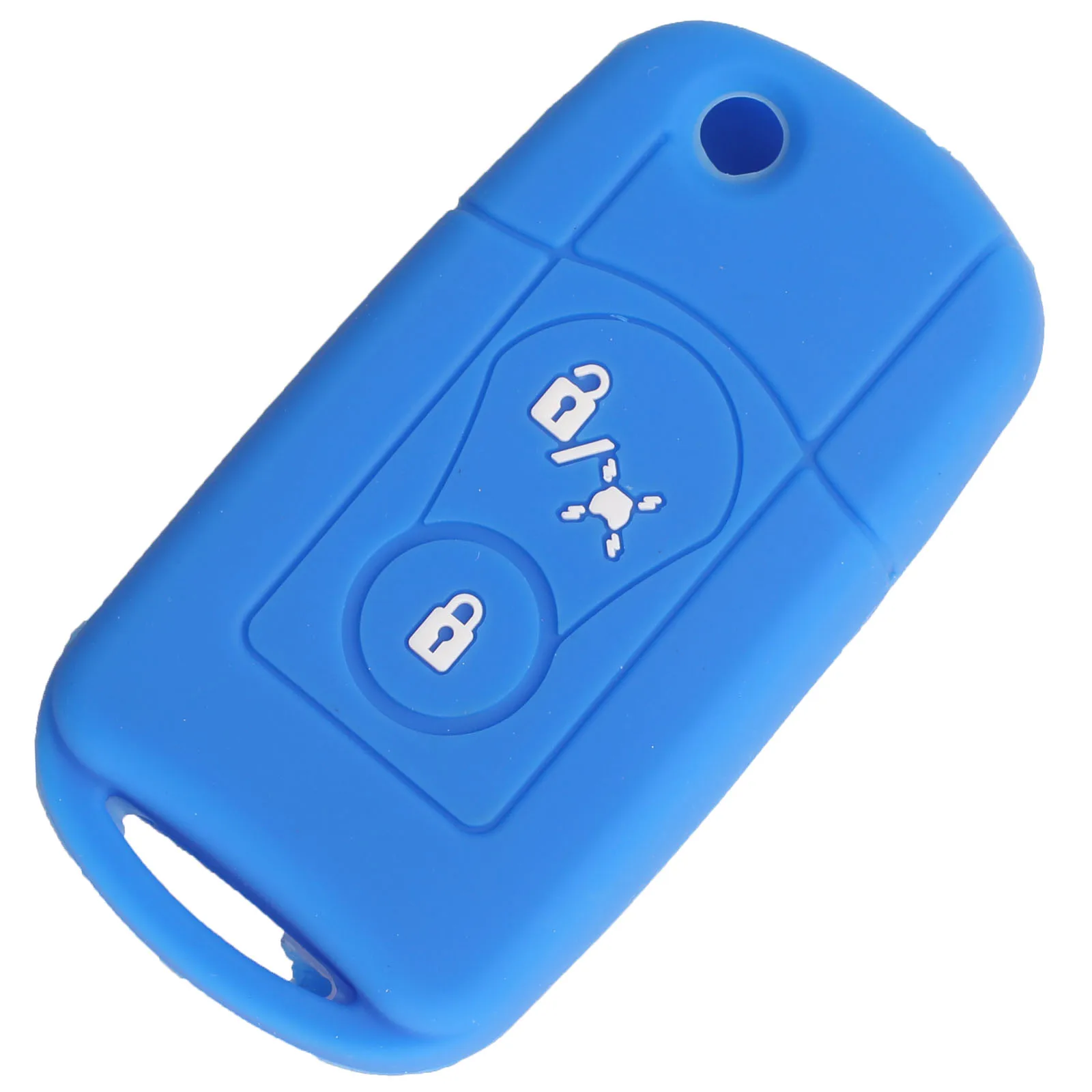 Dark Blue jingyuqin 30pcs Skin Silicone Flip Remote Key Case fit for Ssangyong Actyon Kyron Rexton 2 Button Folding Car Key Cover Fob - Название цвета: Dark Blue