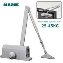 Fermeture hydraulique argentée de porte de tampon pour le Non-positionnement de porte de 25kg-45kg protègent le contrôleur de porte facile à installer vitesse réglable(China)