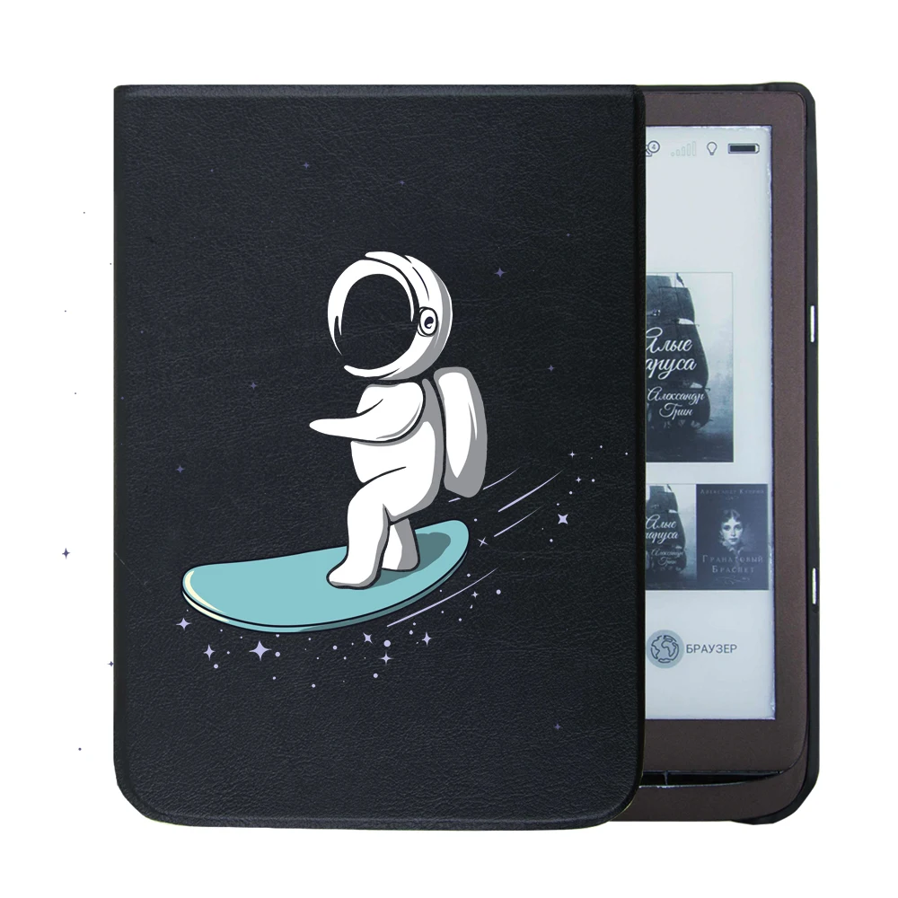 740 hei S131 Чехол для PocketBook InkPad 3 740 PB740 7,8 дюймов pu кожаный чехол-книжка с принтом+ Защитная пленка для экрана - Цвет: 740 hei S131