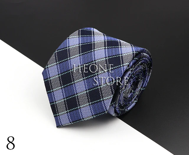 Cravatta Blu Con Paisley Marroni In 100% Seta - Foto 8