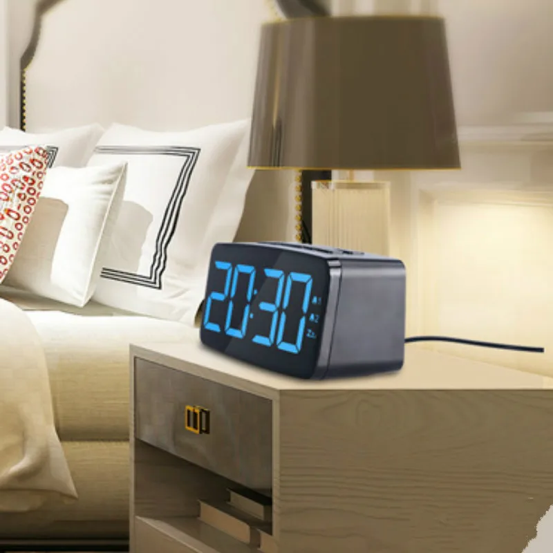 С кабелем USB 12/24 часов электронный Nixie часы с режимом включения по таймеру ночник большое количество Дисплей настольные часы двойным сигналом показывающие внутреннюю/часы