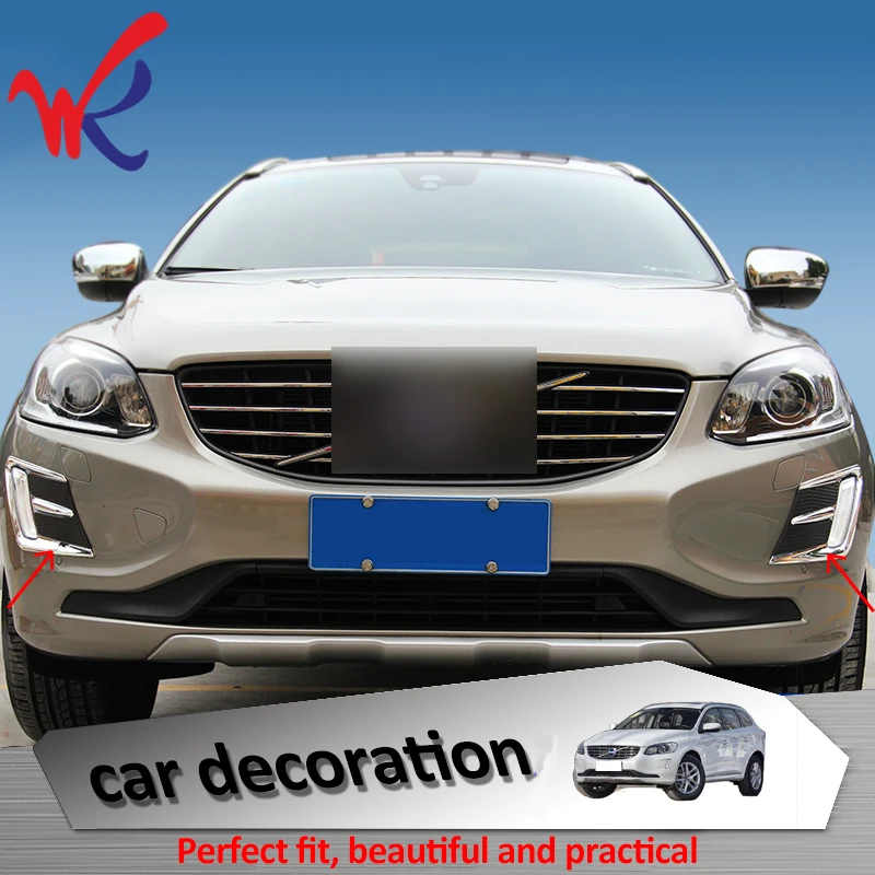 Чехол для передней противотуманной фары VOLVO XC60 2014 2015 2016 2017|abs chrome|trim coverfog lamp cover |