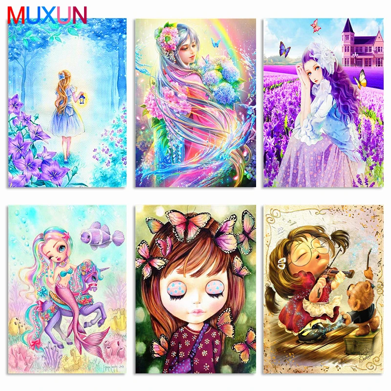 

Diamond Painting Girl Picture Of Rhinestones Home Decoraton Diamond Mosaic Cartoon Cross Stitch Diamond Embroidery Sale Jq263