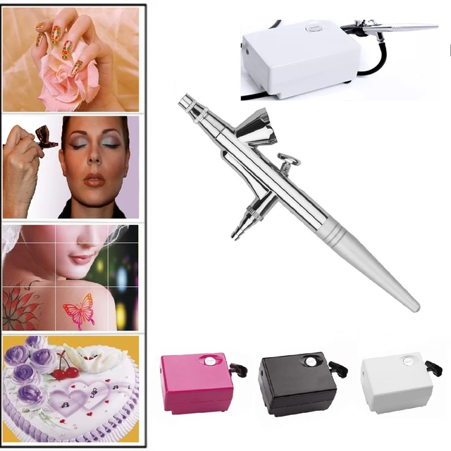 Airbrush With Mini Compressor Air Brush Makeup Kit Single Action Set