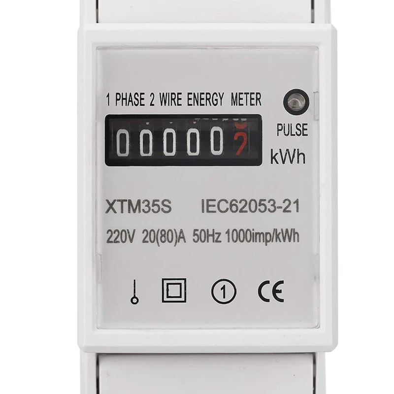 Горячая Распродажа электронный счетчик, кВтч, 220V Цифровой 1-фазный 2 провода видео-телефон двери Американская классификация проводов 2р din-рейка кВт-ч Электрический счетчик электронный счетчик, кВтч 20(80