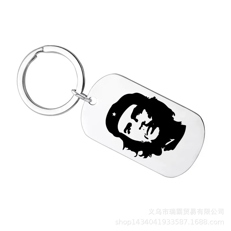 keychain Youling модное милитари ожерелье из нержавеющей стали Гевара коммунистический тег брелок список - Окраска металла: keychain