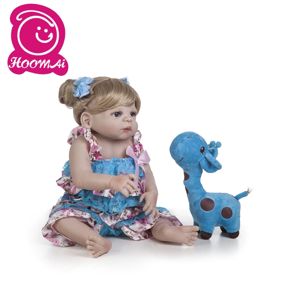 55 см Силиконовая виниловая Кукла Reborn Baby Doll Toys Girls Bonecas 22 дюйма новорожденная