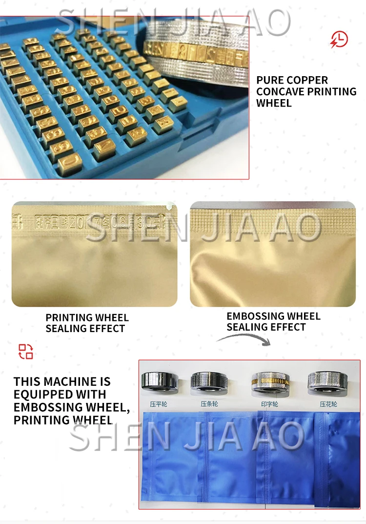 1PC SF-150 Continuous Sealing Machine Plastic film Bag Aluminum Foil PE Bag Automatic Sealing Machine Commercial Sealing Machine