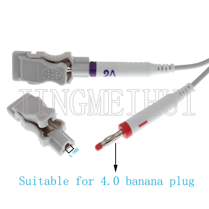 Conector do elétrodo do grampo do jacaré