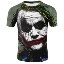 Повседневная мужская футболка с 3D принтом Харадзюку, футболка с клоуном, мужские футболки на Хэллоуин, уличная мода, мужские и женские футболки, летние топы