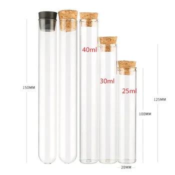 

2019 New 100pcs 25ml 30ml 40ml Glass Bottles with Cork Empty Bottles Jars Containers Vial Crafts Bottles Jars