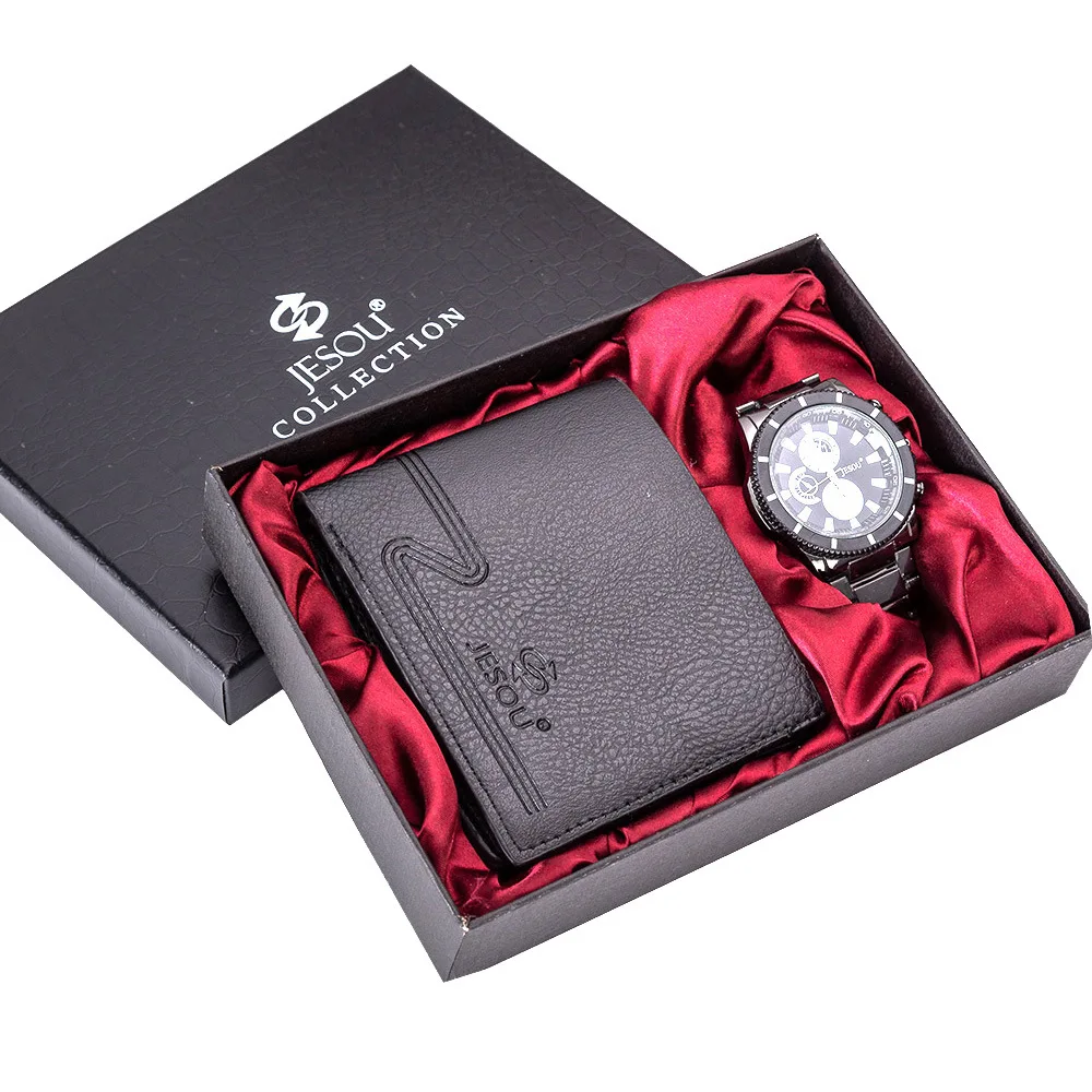

Men's Gift Set Beautifully Packaged + Wallet Set Heat-Creative Combination Set Watch Random