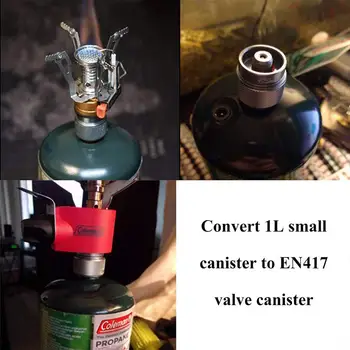 

Converter USA Size Propane Gas Tank Converter Outdoor Camping Stove Adapter With Self-closing Function