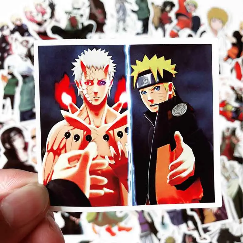 100 PCS Anime Sticker Naruto Sasuke Cartoon For Snowboard Laptop Luggage Fridge Car- Styling Vinyl Decal Stickers