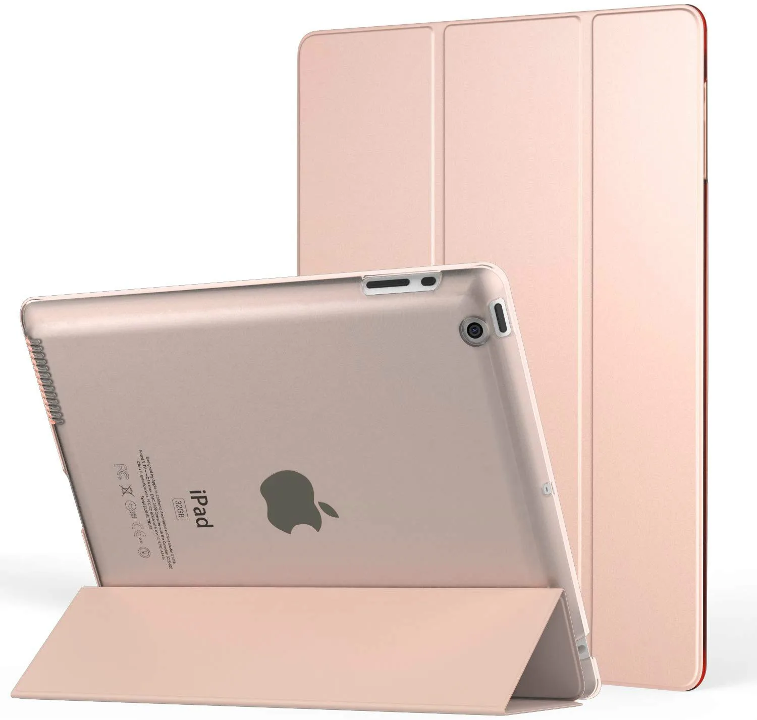 Для iPad 3 Чехол A1416 A1430 A1403 легкий чехол для iPad 2/3/4 retina дисплей прозрачный матовый чехол-накладка Авто Режим сна/Пробуждение - Цвет: for iPad 2 3 4 rose