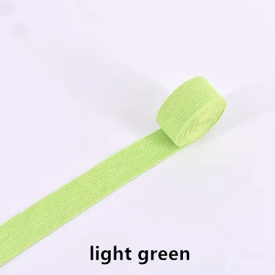 light green 15 мм ширина белый/черный/желтый/фиолетовый цвет елочка/хлопчатобумажная лента с саржевым переплетением/хлопчатобумажная тесьма - Цвет: light green