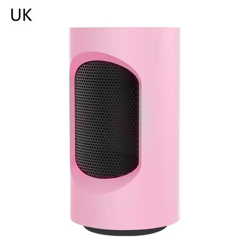 UK PINK Маленький вентилятор для обогрева портативный домашний подключи и работай Настольный обогреватель теплый Воздуходувка с 2 режимами воздуходувки для помещений/офиса/дома для Gif - Цвет: UK PINK