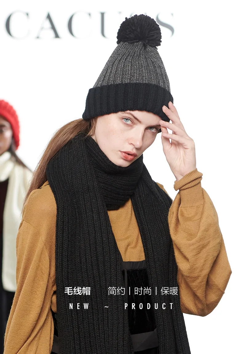 Cc шапочки горрос mujer invierno зимняя шапка женская вязаная шапка женская осенняя и зимняя новая Повседневная модная теплая шапка