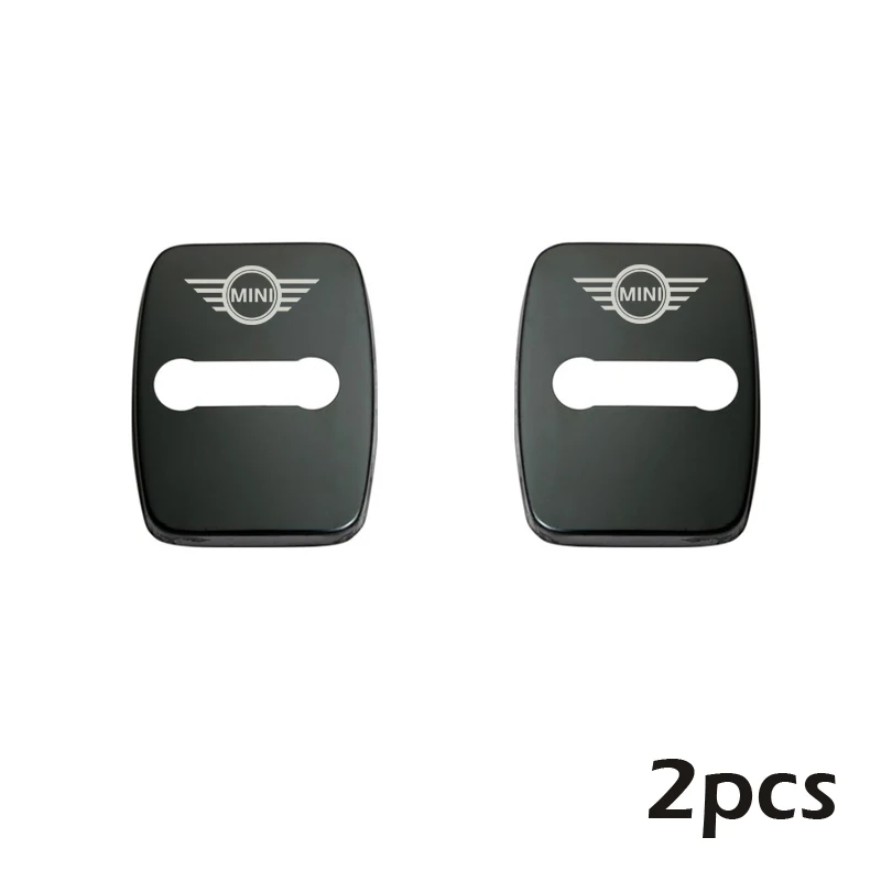 2 шт. для Mini Cooper Countryman clubman F54 F56 F55 F60 R60 R61, автомобильные аксессуары, крышка дверного замка, эмблема, наклейки - Название цвета: for R60 R61 black