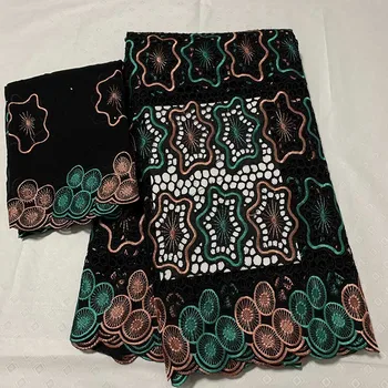 

Nigerian Pure Cotton Lace Fabric High Quality African Guipure Swiss Voile Lace In Switzerland Embroidery Swiss voile Lace Fabric
