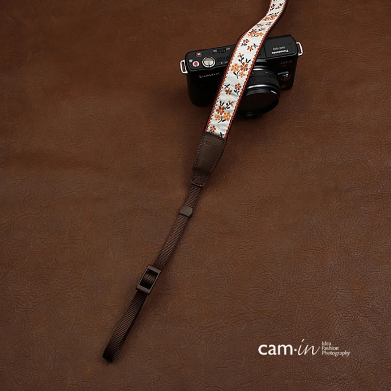 Digital Slr Câmera Strap para Senhoras Cam7547 Macio Estilo Bordado Algodão Tecido Ombro Pescoço Chinês - Image 2