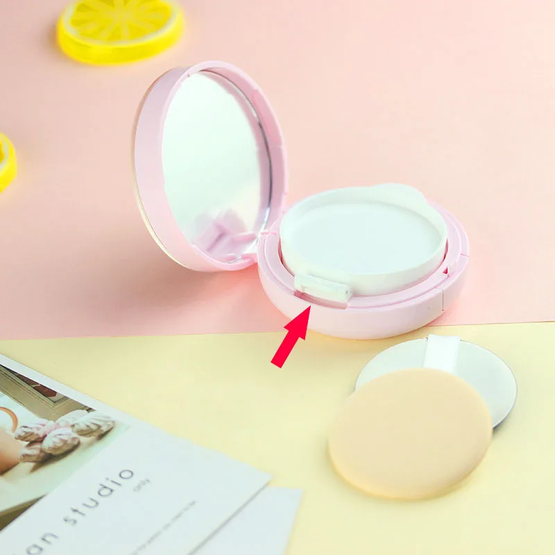 50pcs 15G DIY Beauty Make Up Case Air Cushion Sponge Powder Puff Empty Box Liquid Foundation BB Cream Sponge with Mirror