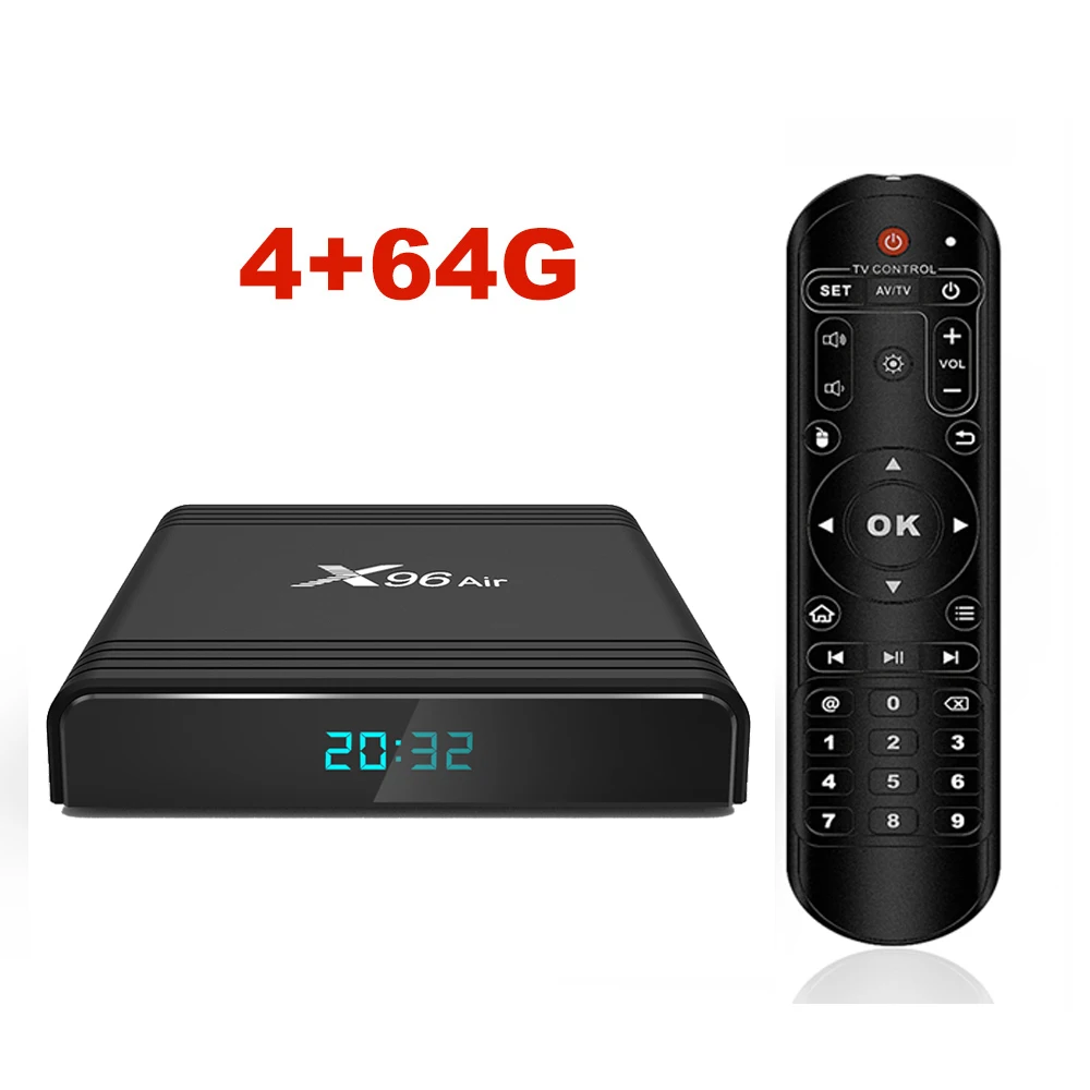 4g64g X96AIR android 9,0 ТВ-приставка Amlogic S905X3 четырехъядерный 2,4G/5G wifi BT Голосовое управление 8K HDR медиаплеер смарт-приставка X96air - Цвет: 4g64g