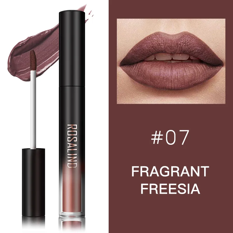 XJ06-07 ROSALIND Косметика матовый блеск для губ красные губы матовый стойкий полный Профессиональный Макияж Губная помада блеск водостойкая косметика - Цвет: XJ06-07