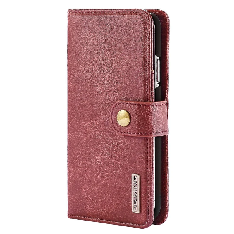 Задняя крышка PU кожаный чехол-кошелек слот для кредитных карт Coque Holder-красный