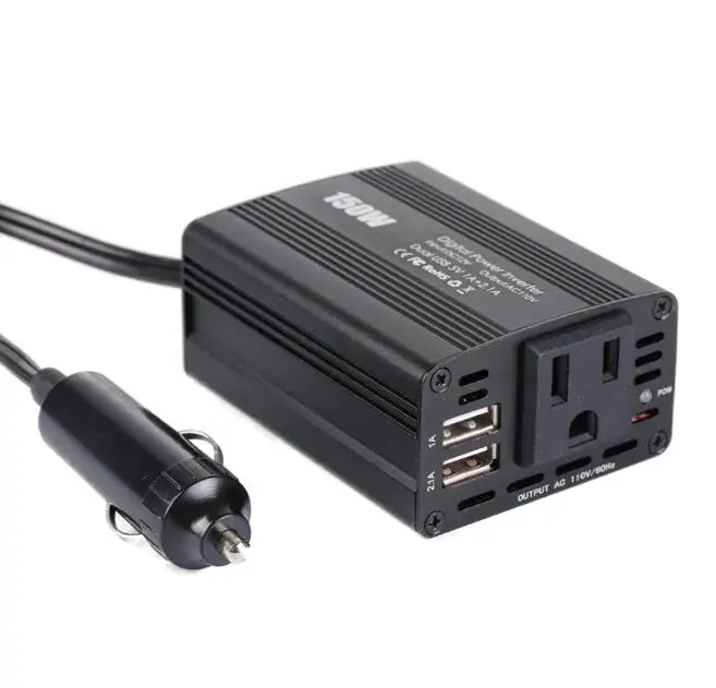 150 Вт автомобильный инвертор питания DC12V к AC110V/220 В двойной 50/60 Гц USB Автомобильное питание 5 в 1A, 2.1A преобразователь напряжения Конвертор трансформатор - Цвет: US Plug 12V-110V