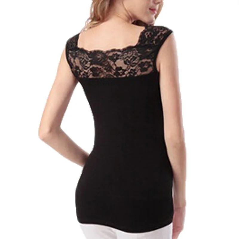 Summer Maternity Clothes Nursing Pregnant Clothes Breastfeeding T Shirt Women Maternity Sleeveless Tee Fashion Lace Mesh Tops