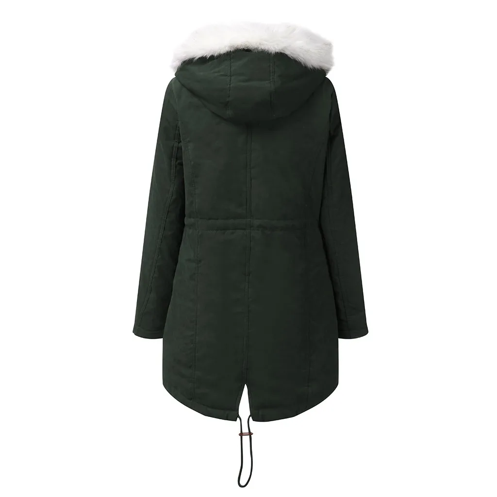Зимняя парка с капюшоном, большие размеры, женское плотное зимнее пальто для девочек, хлопковая куртка, модное длинное пальто, уличная Женская однотонная женская верхняя одежда# J30